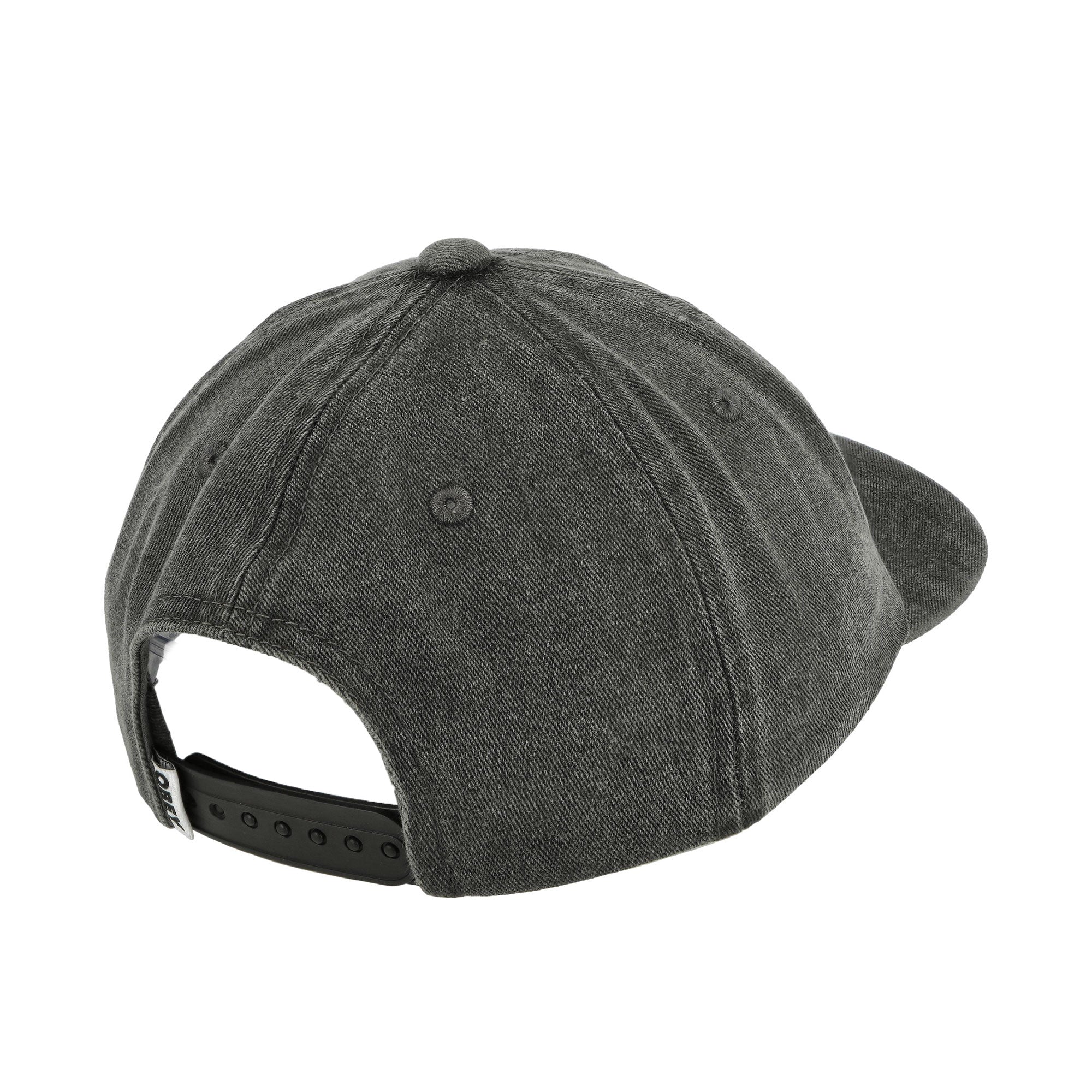 Obey Pigment Studio 6 Panel Snapback Cap Pigment Black Caps Detail view 1 | Overkill