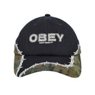 Obey Not Right 6 Panel Velcro Back Navy Multi Caps Detailfoto | Overkill