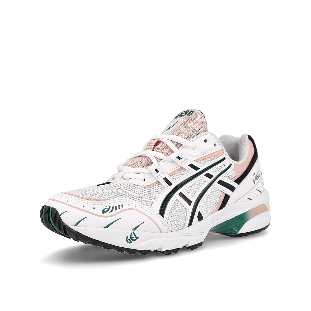 Asics gel-1090 White-Black Low Top Sneakers  Close Up | Overkill