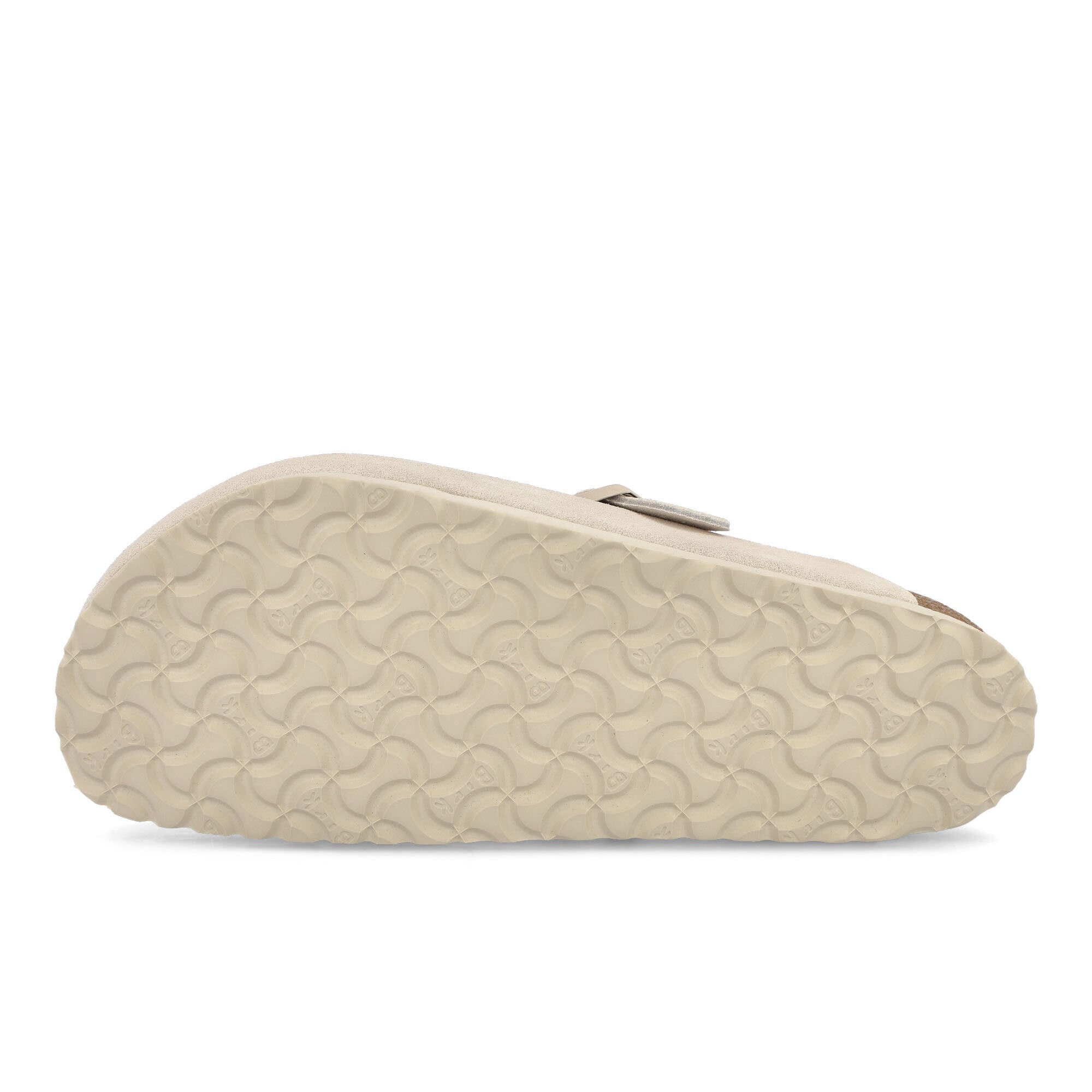 Birkenstock Boston BS Modern Suede Antique White Slides, Sandals & Slippers  Detail View 1 | Overkill