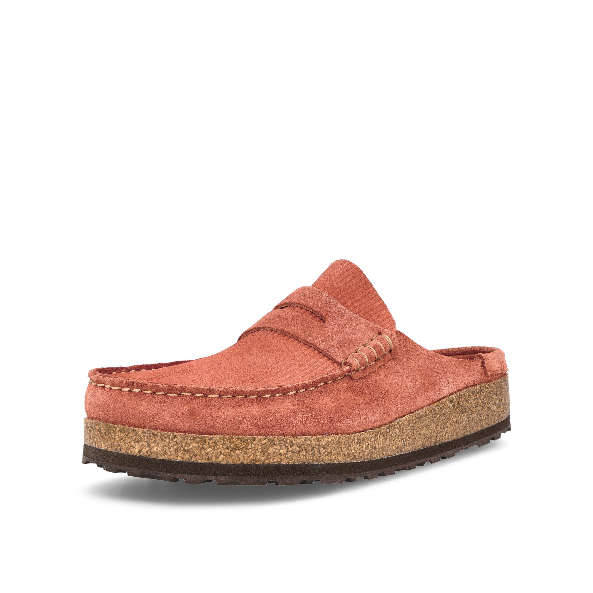 Birkenstock Naples Corduroy Sienna Red Slides, Sandals & Slippers  Close Up | Overkill