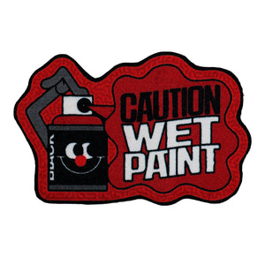 Montana Doormat Caution We Paint Red Red Doormat 104957 | Overkill
