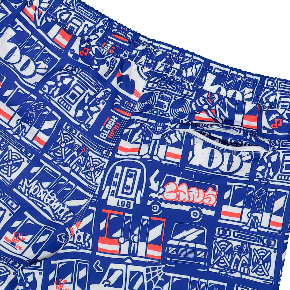 Montana Traffic Jam by Bobby Analog Swim Shorts Blue Shorts 117852 Detail View 2 | Overkill
