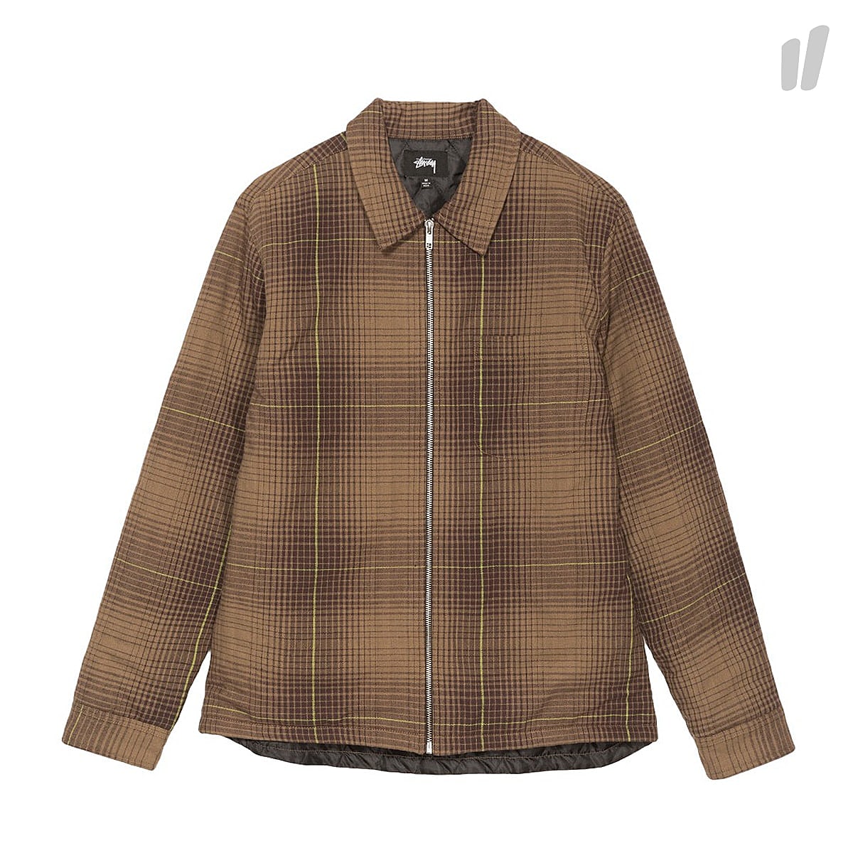 Stussy Zip Up Plaid Longsleeve Shirt Brown Longsleeves 1110016 / 1001 | Overkill