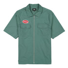 Stussy Garage Zip Up Shirt Teal Shirts 1110079 / 0872 | Overkill