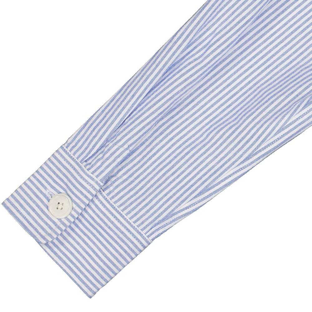 Stussy Big Button Oxford Longsleeve Shirt Blue Longsleeves Detailfoto | Overkill