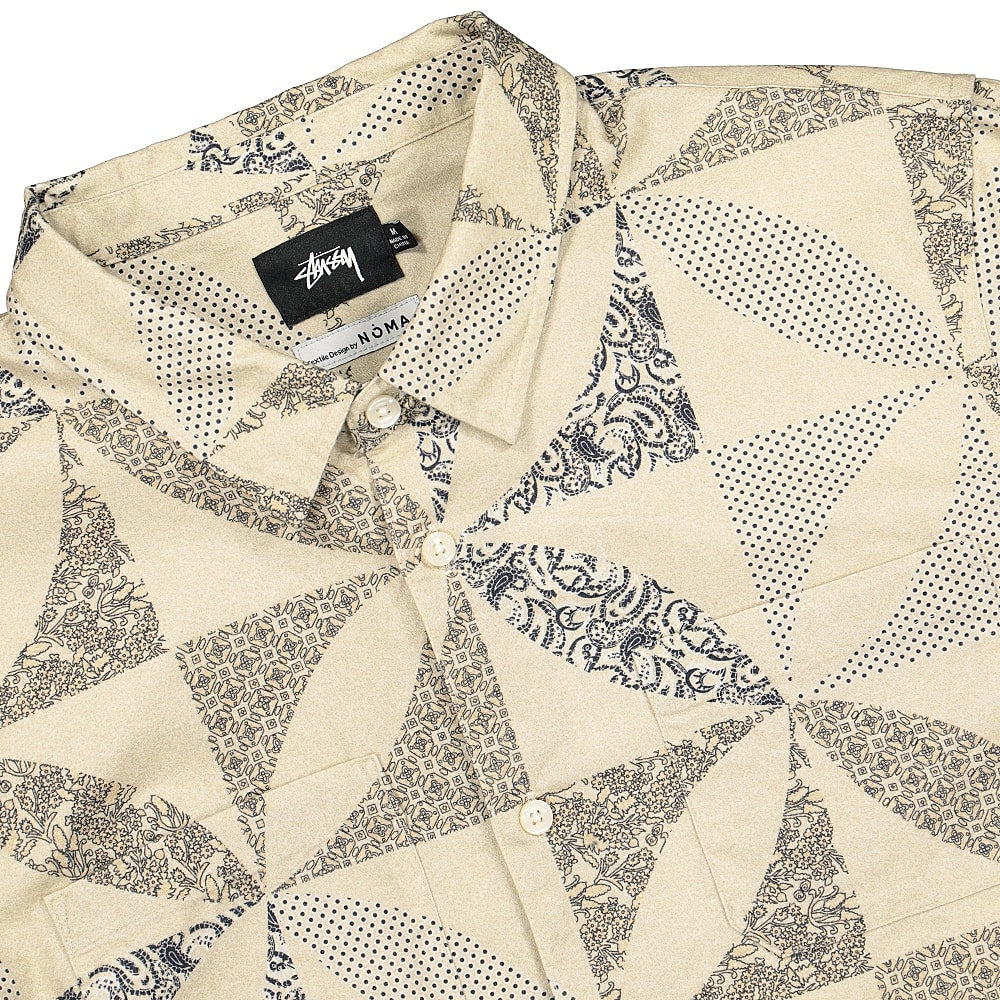 Stussy Quilt Pattern Shirt Sand Shirts Close-up | Overkill