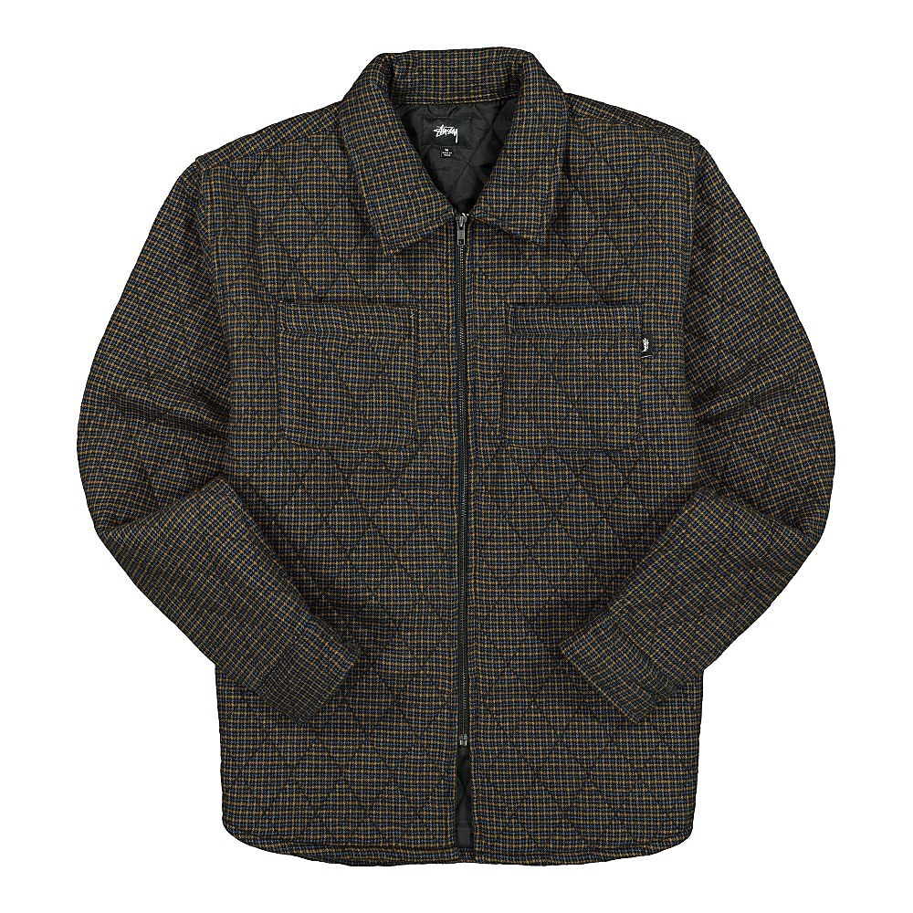 Stussy Mini Check Quilted Zip Shirt Black Jackets 1110140 /0001 | Overkill
