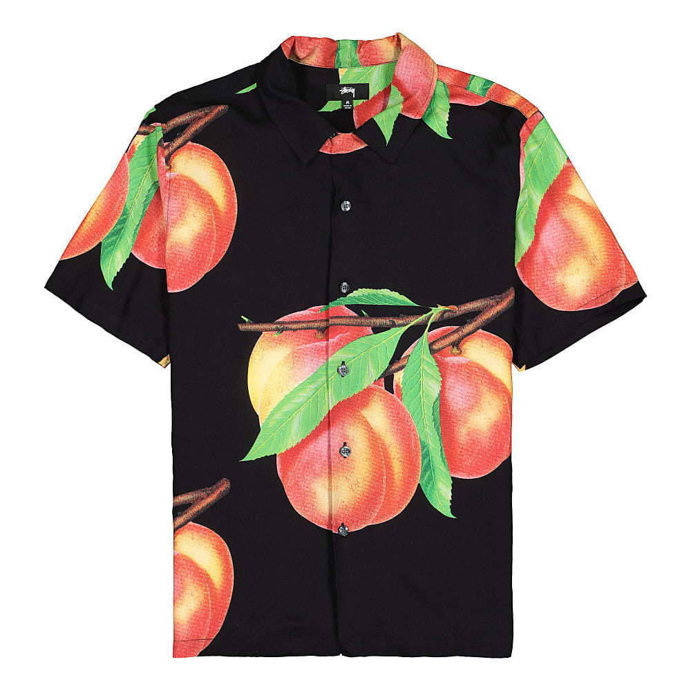 Stussy Peach Pattern Shirt Black Shirts 1110159 / 0001 | Overkill