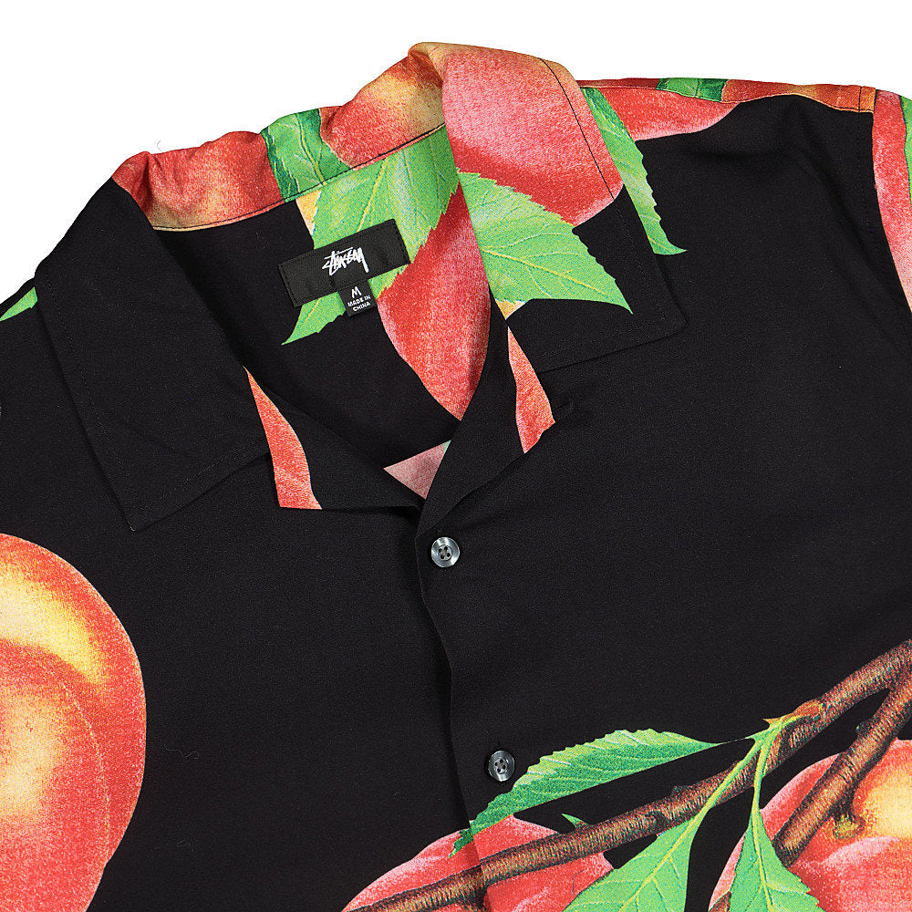 Stussy Peach Pattern Shirt Black Shirts Close-up | Overkill