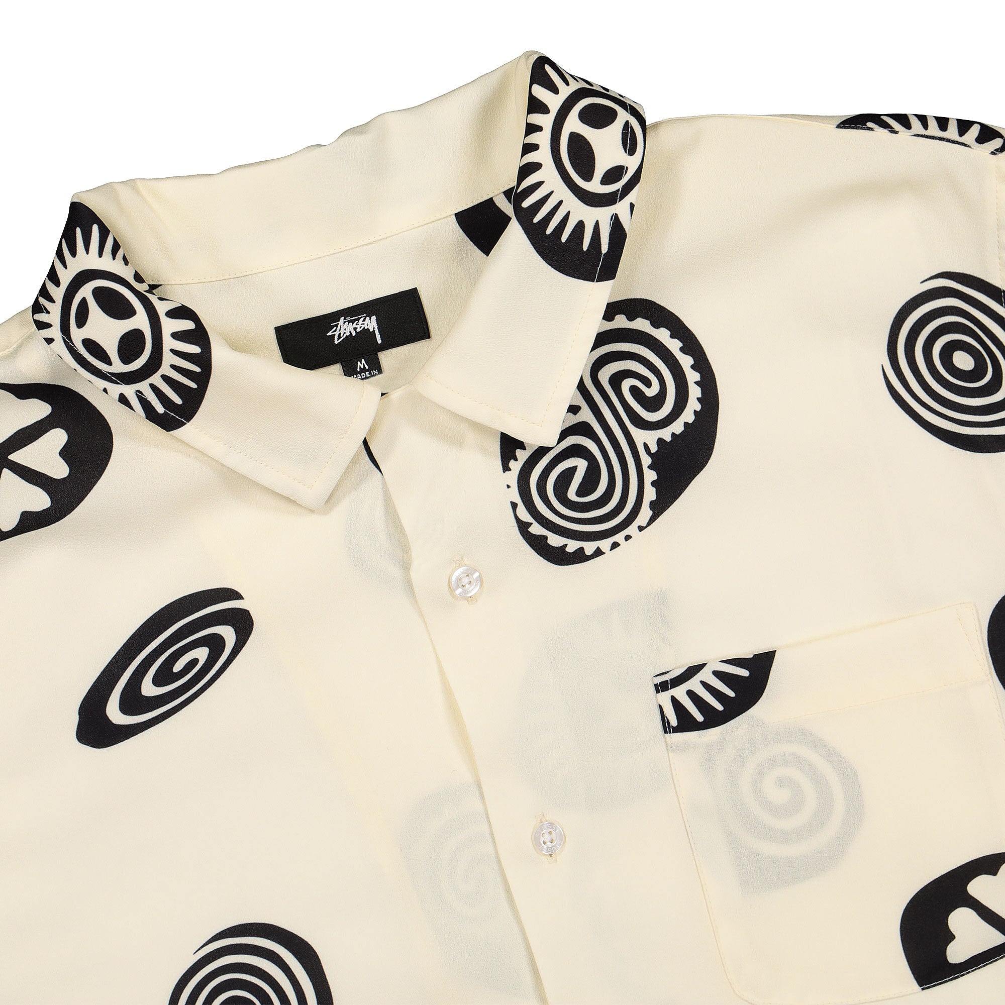 Stussy Icon Pattern Shirt Off White Shirts Close-up | Overkill