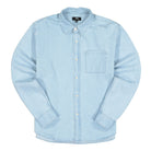Stussy Flower Embroidered Denim Longsleeve Shirt Light Blue Shirts 1110177 / 2065 | Overkill