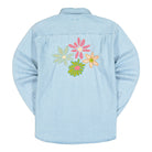 Stussy Flower Embroidered Denim Longsleeve Shirt Light Blue Shirts Material | Overkill