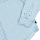Stussy Flower Embroidered Denim Longsleeve Shirt Light Blue Shirts Detailfoto | Overkill