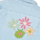 Stussy Flower Embroidered Denim Longsleeve Shirt Light Blue Shirts Detail view 1 | Overkill