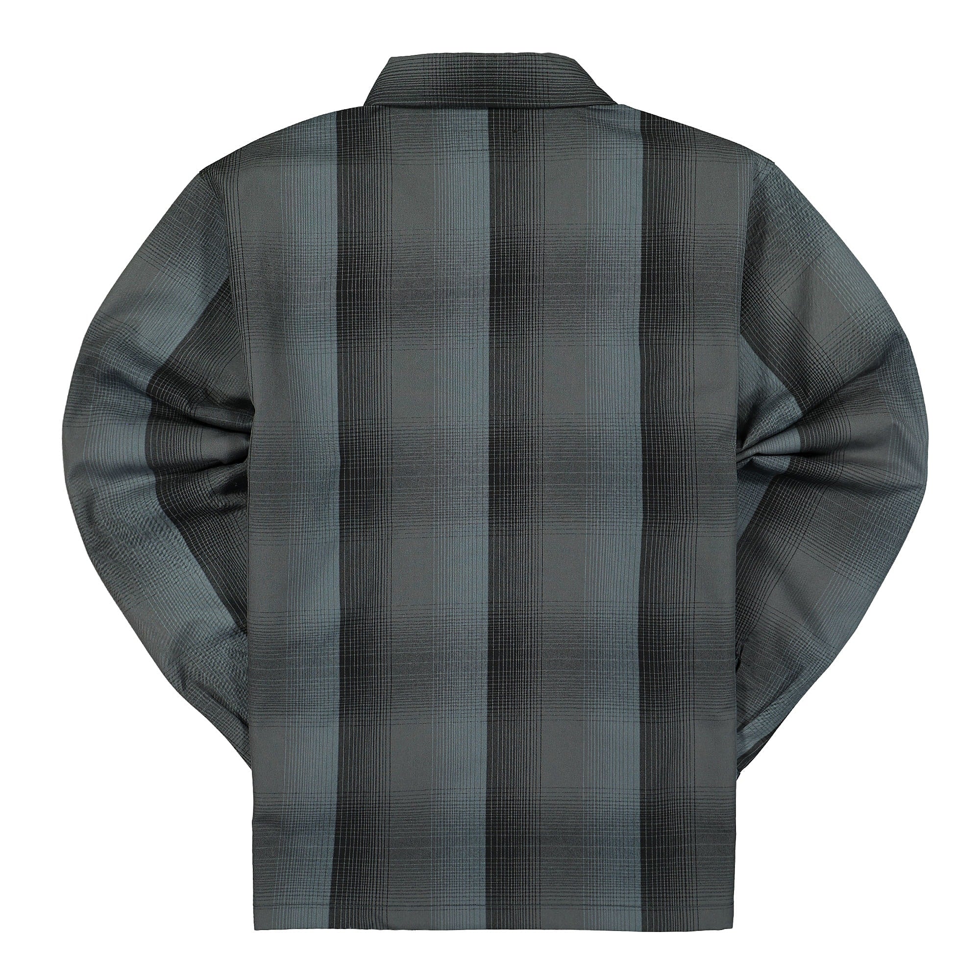 Stussy Shadow Plaid Zip Shirt Charcoal Shirts Material | Overkill