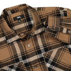 Stussy Classic Bailey Plaid LS Shirt Brown Shirts Close-up | Overkill