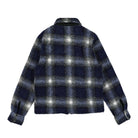 Stussy Shadow Plaid Sherpa Zip Shirt Blue Jackets Material | Overkill