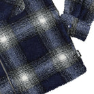 Stussy Shadow Plaid Sherpa Zip Shirt Blue Jackets Detailfoto | Overkill