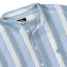 Stussy Wide Striped Shirt Blue Stripe Shirts Close-up | Overkill
