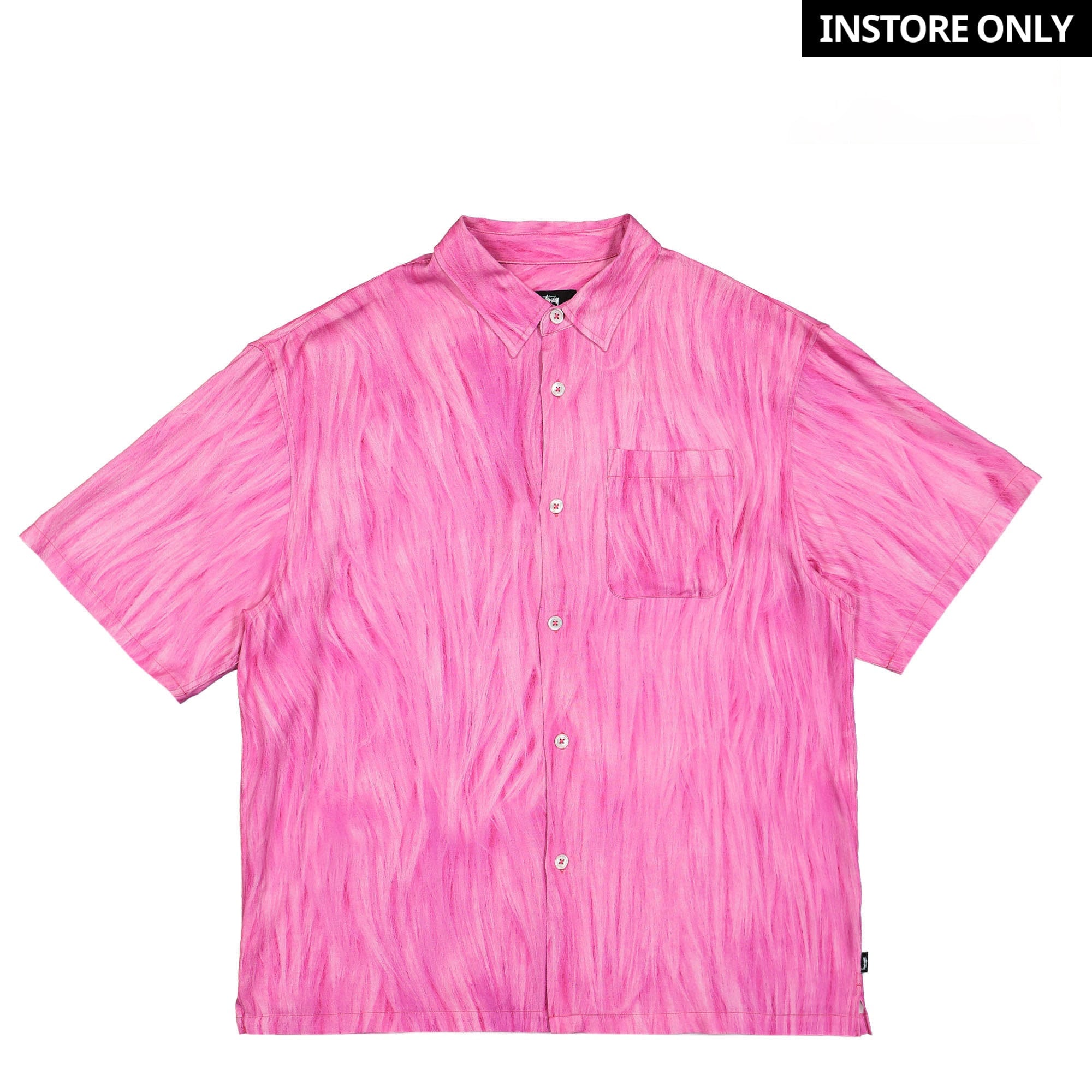 Stussy Fur Print Shirt Pink Shirts 1110282 / 0604 / Pink | Overkill