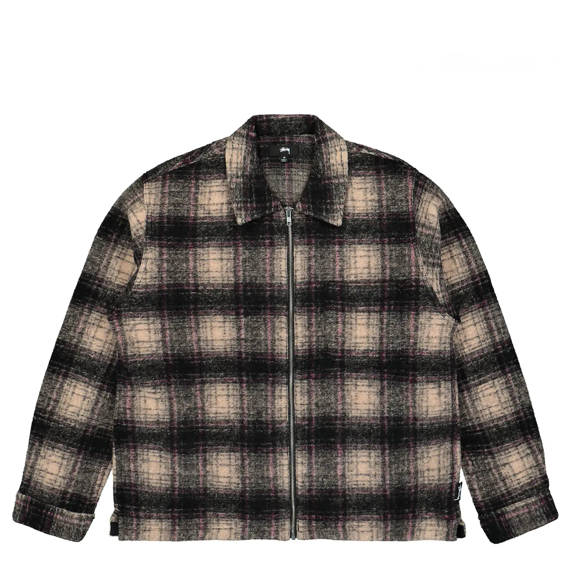 Stussy Wool Plaid Zip Shirt Lilac Shirts 1110297 / 0825 | Overkill