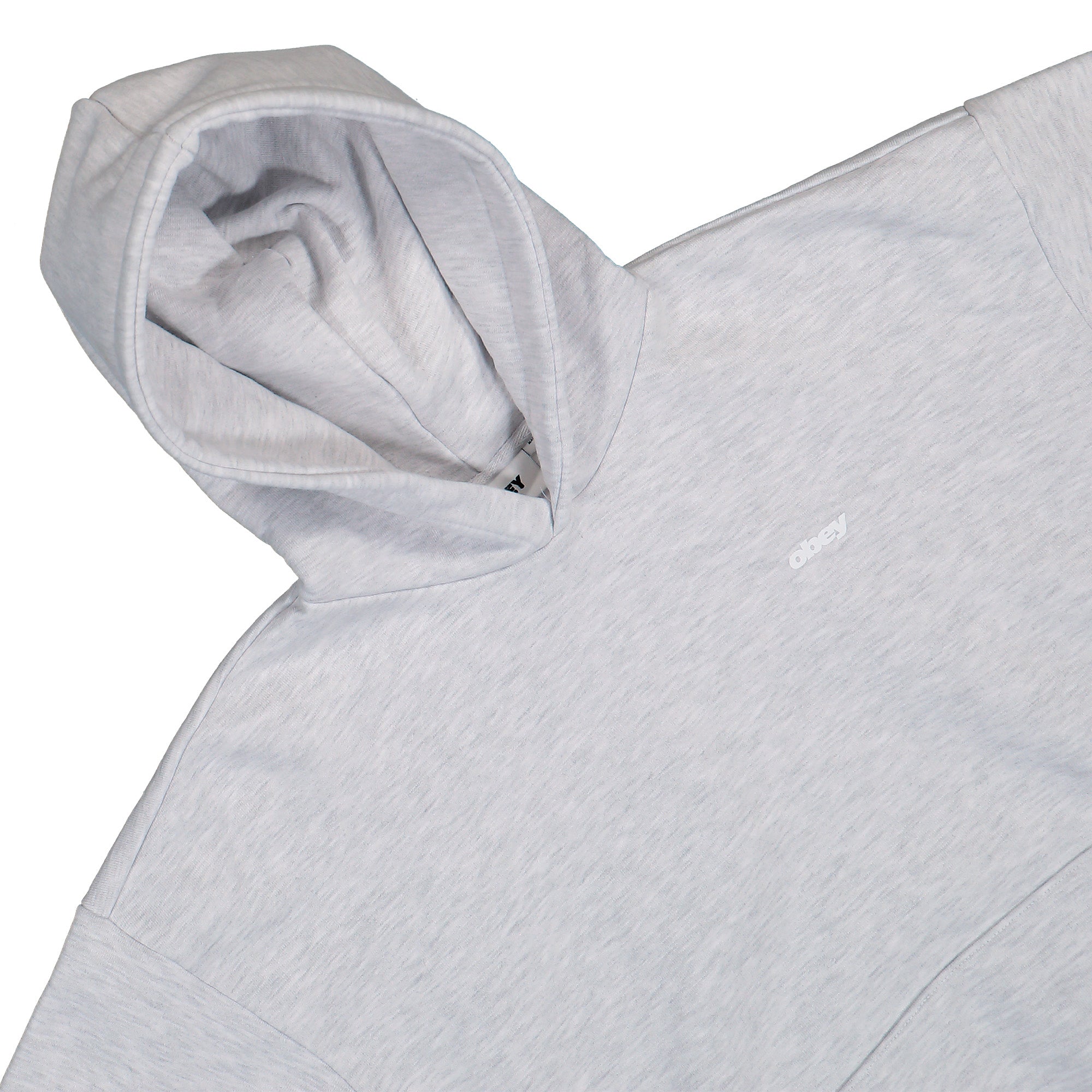 Obey Intercontinental Extra Heavy Hood Ash Grey Hoodie 111610070-AGRY Detailfoto | Overkill
