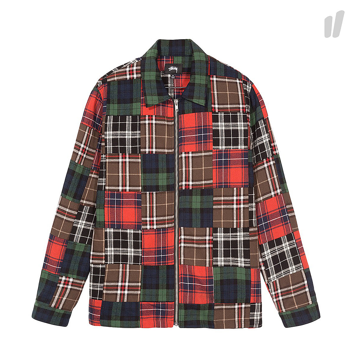 Stussy Patchwork Zip Up LS Shirt Plaid Shirts 111993 / 1533 | Overkill