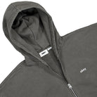 Obey Lowercase Pigment Zip Hoodie Pigment Digital Black Hoodies Close-up | Overkill