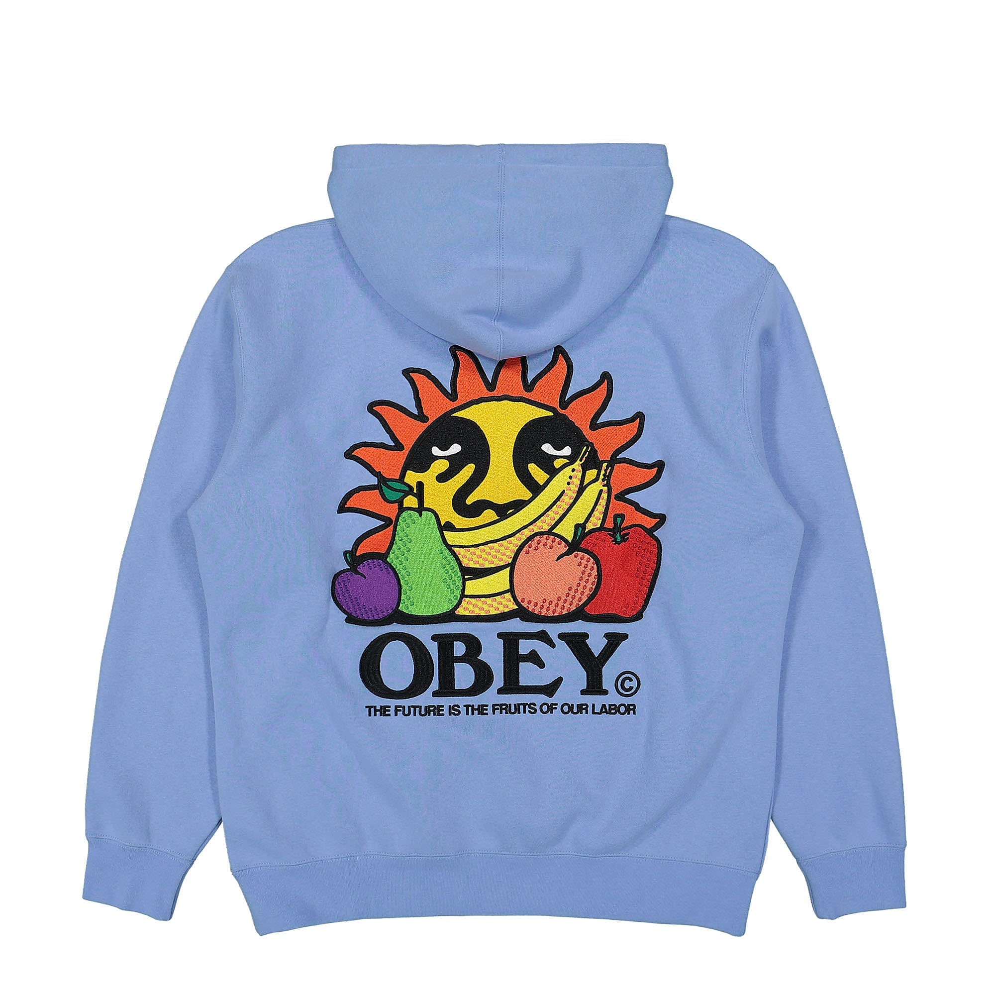 Obey Our Labor Hood Hydrangea Hoodies Close-up | Overkill