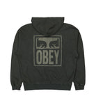 Obey Pigment Obey Eyes Icon Extra Hoodie Pigment Pirate Black Hoodies Close-up | Overkill