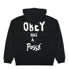 Obey Posse Extra Heavy Hood Black Hoodies Close-up | Overkill