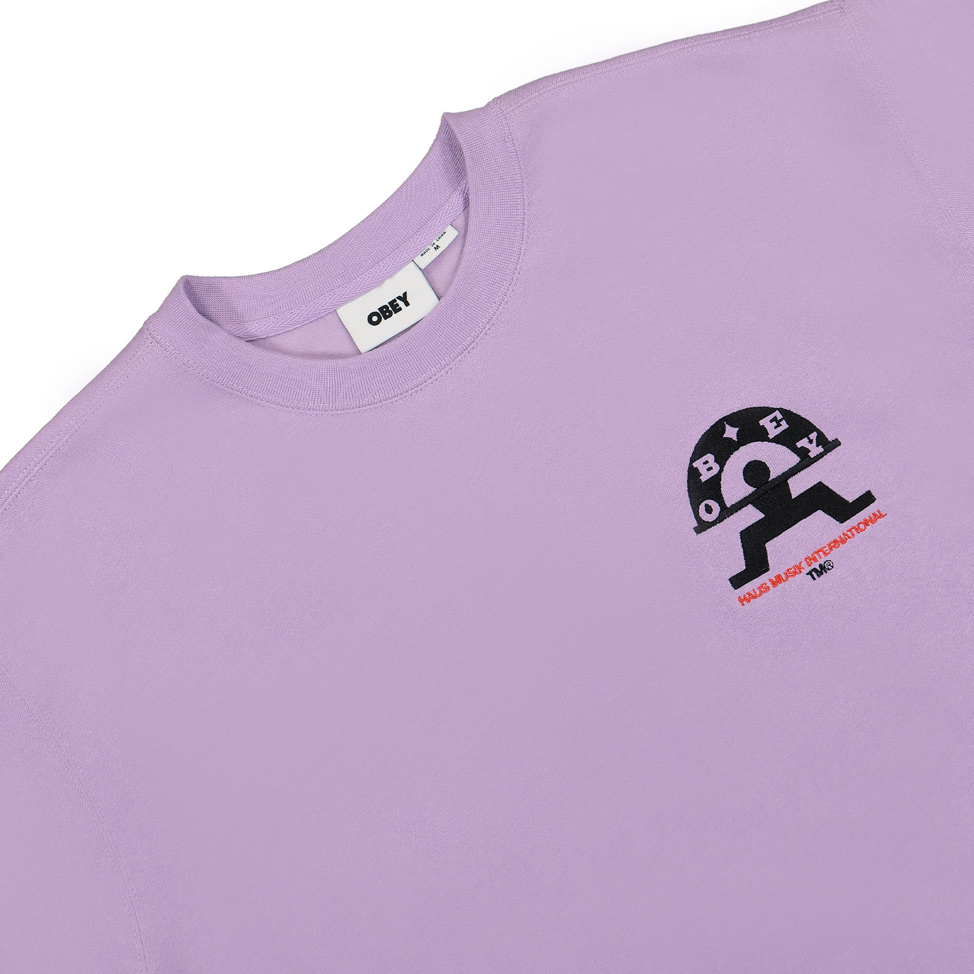 Obey Haus Musik Crew Digital Lavender Sweatshirts Material | Overkill