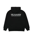 Obey Worldwide Cities Hoodie Black Hoodies Close-up | Overkill
