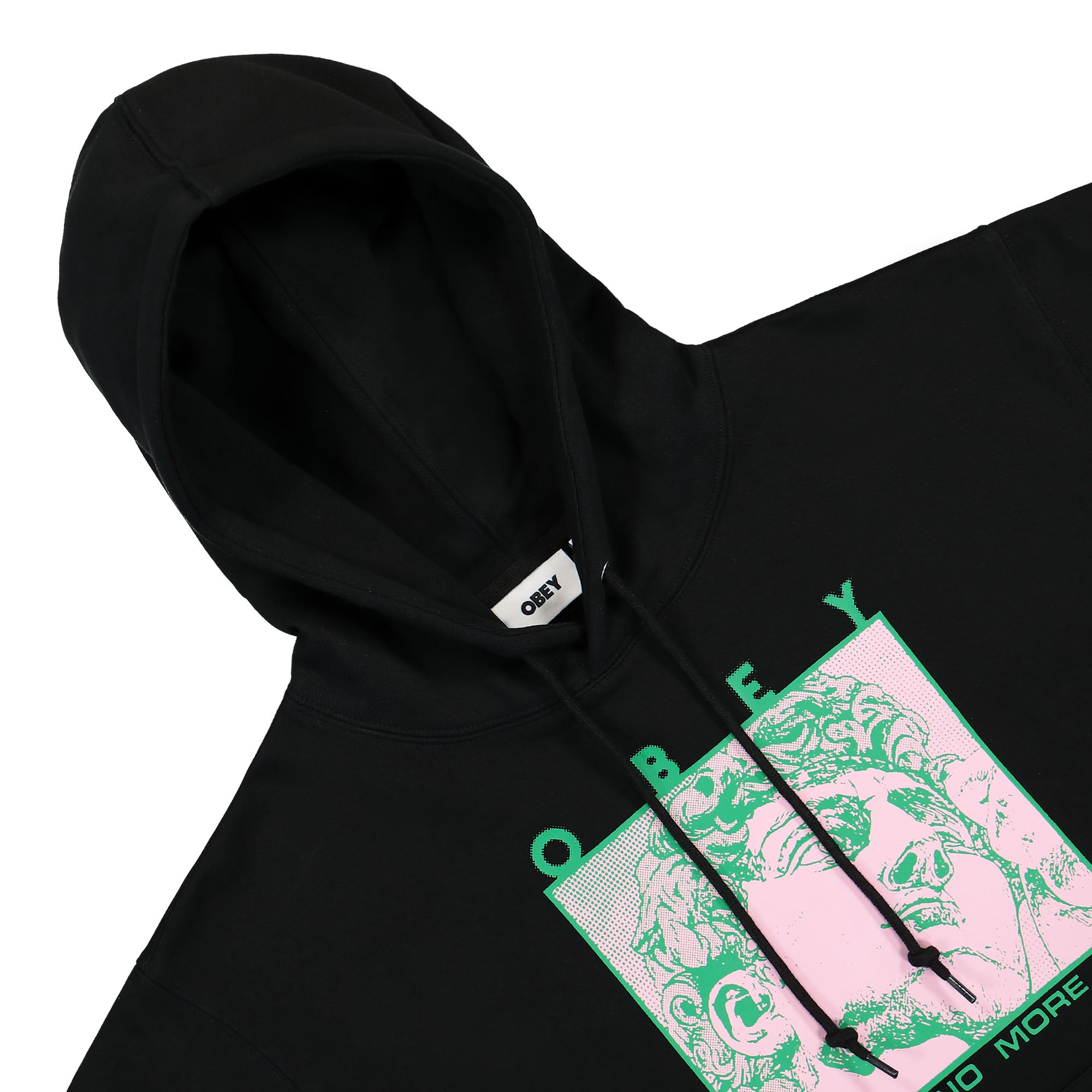 Obey No Pain Hood Black Hoodies Close-up | Overkill