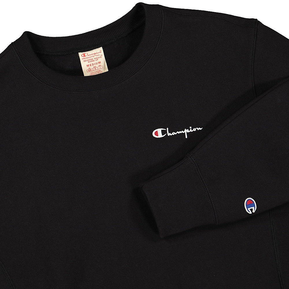 Champion Crewneck Sweatshirt Black Sweatshirts Close-up | Overkill