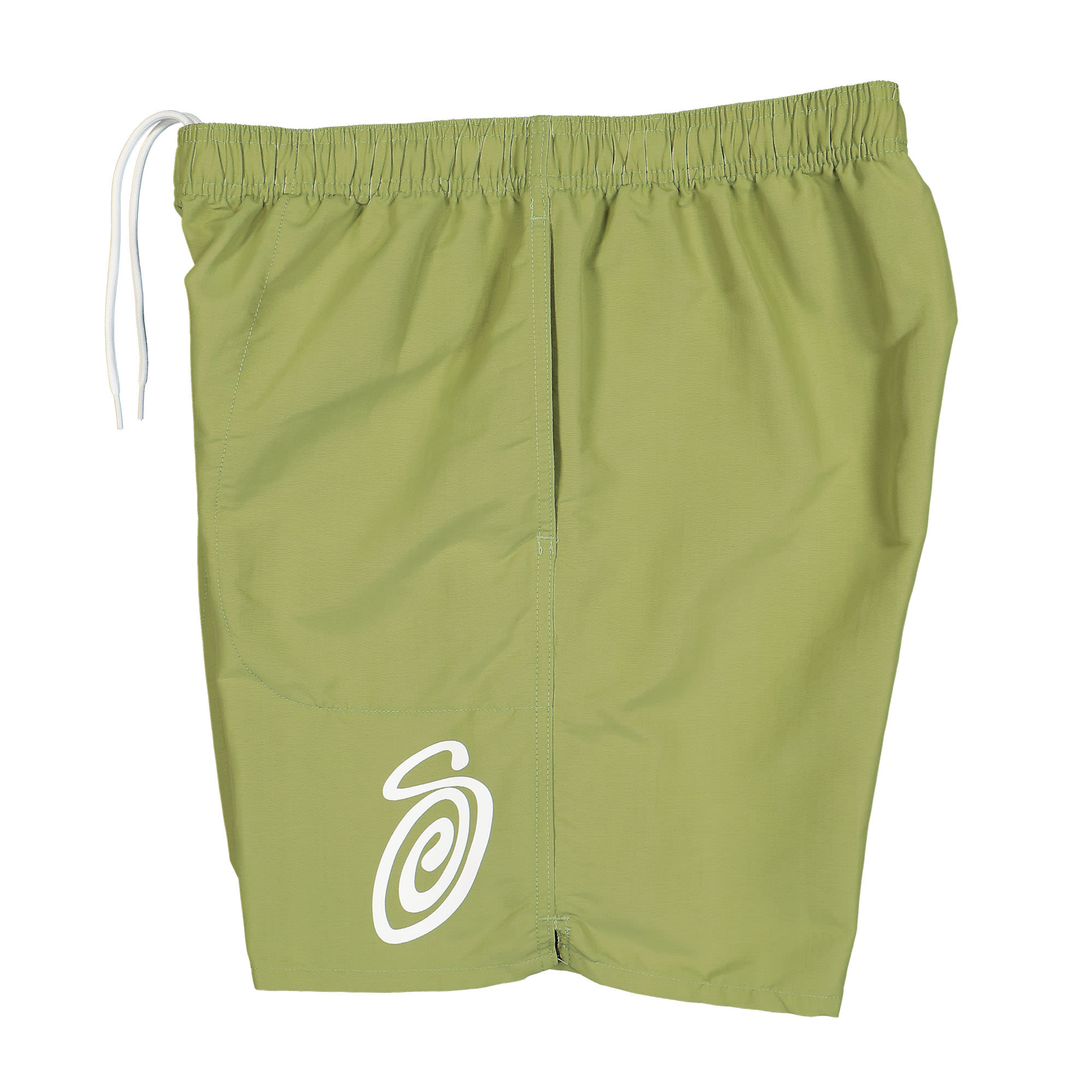 Stussy Curly S Water Short Sage Shorts Close-up | Overkill