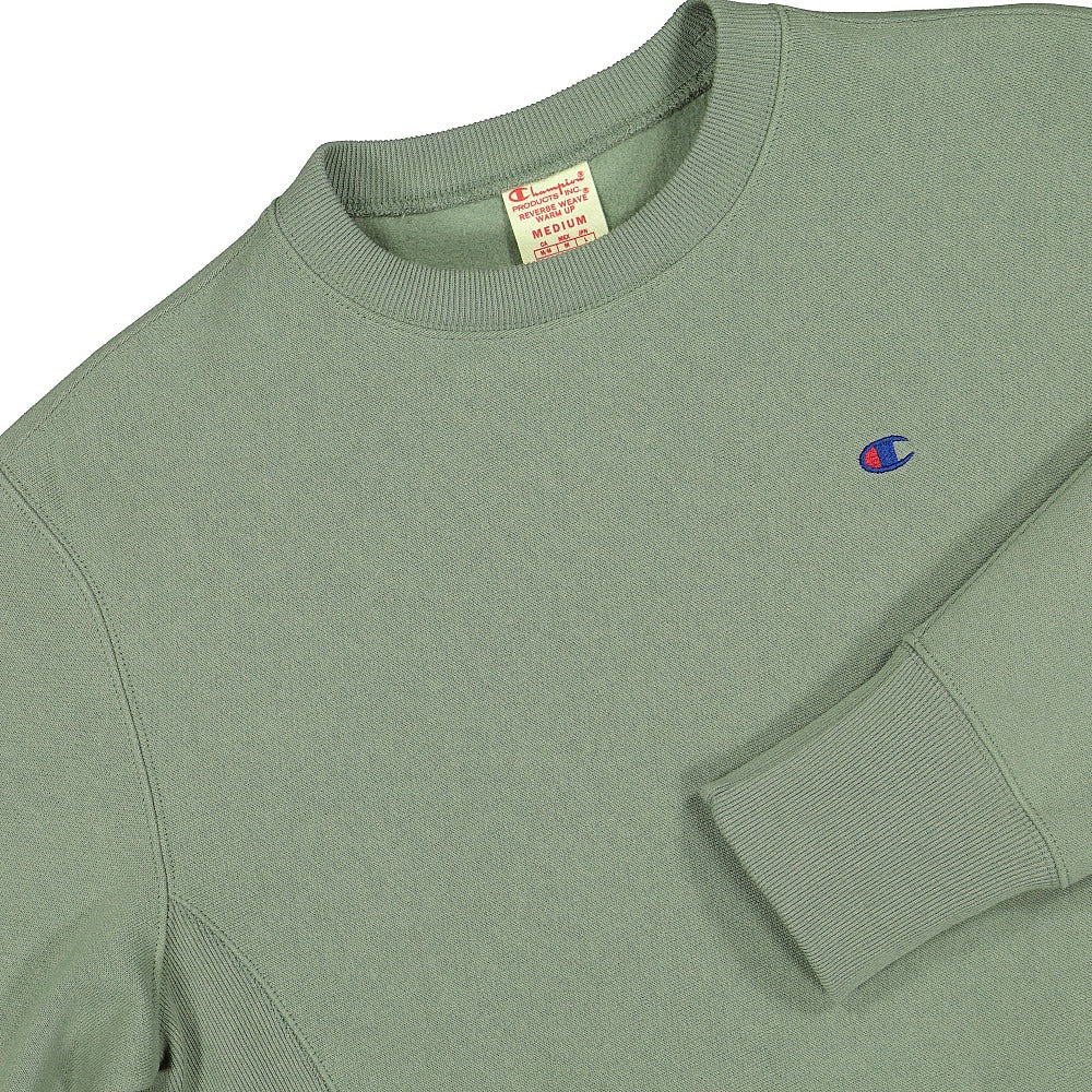 Champion Crewneck Sweatshirt Green Sweatshirts Close-up | Overkill