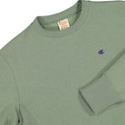 Champion Crewneck Sweatshirt Green Sweatshirts Close-up | Overkill