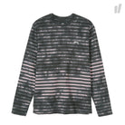 Stussy Bleach Stripe LS Crew Charcoal Longsleeves 1140096 / 0002 | Overkill