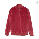 Stussy Velour LS Zip Mock Maroon Longsleeves 1140103 / 1017 | Overkill