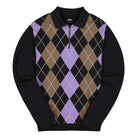 Stussy Argyle Zip Longsleeve Polo Black Longsleeves 1140159 / 0001 | Overkill