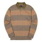 Stussy Swirl Stripe Longsleeve Polo Olive Longsleeves 1140174 / 0403 | Overkill