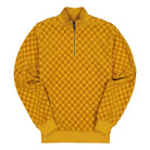 Stussy Check Longsleeve Zip Mock Mustard Longsleeves 1140177 / 0000 | Overkill