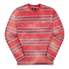 Stussy Bleach Stripe Longsleeve Crew Red Longsleeves 1140198 / 0601 | Overkill