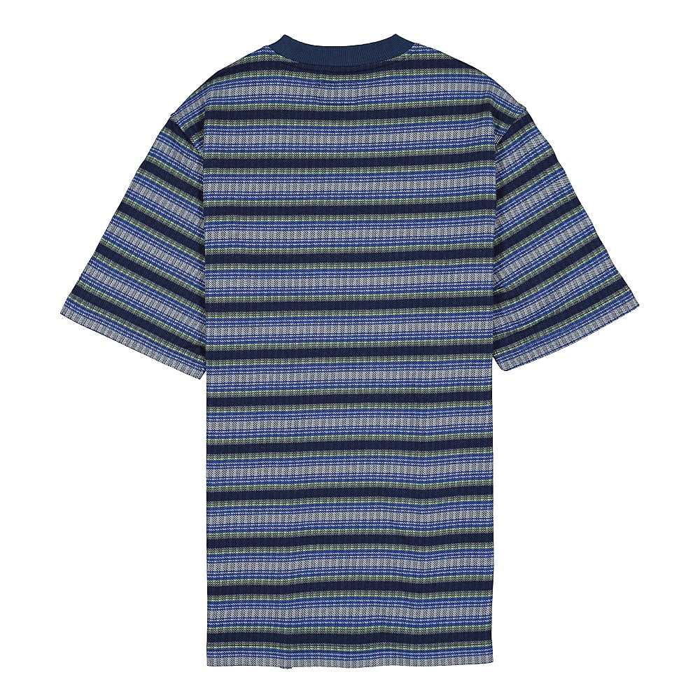 Stussy Ombre Stripe Crew Navy Sweatshirts Material | Overkill