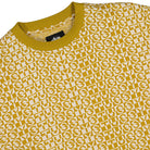 Stussy Check Crew Mustard Sweatshirts Close-up | Overkill