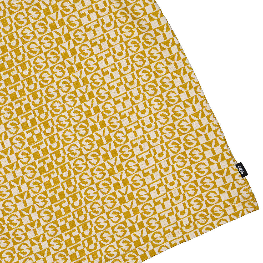 Stussy Check Crew Mustard Sweatshirts Detailfoto | Overkill