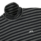 Stussy Classic Stripe Longsleeve Turtleneck Black Longsleeves Close-up | Overkill