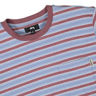 Stussy Griffin Stripe Crew Steel T-Shirts Close-up | Overkill
